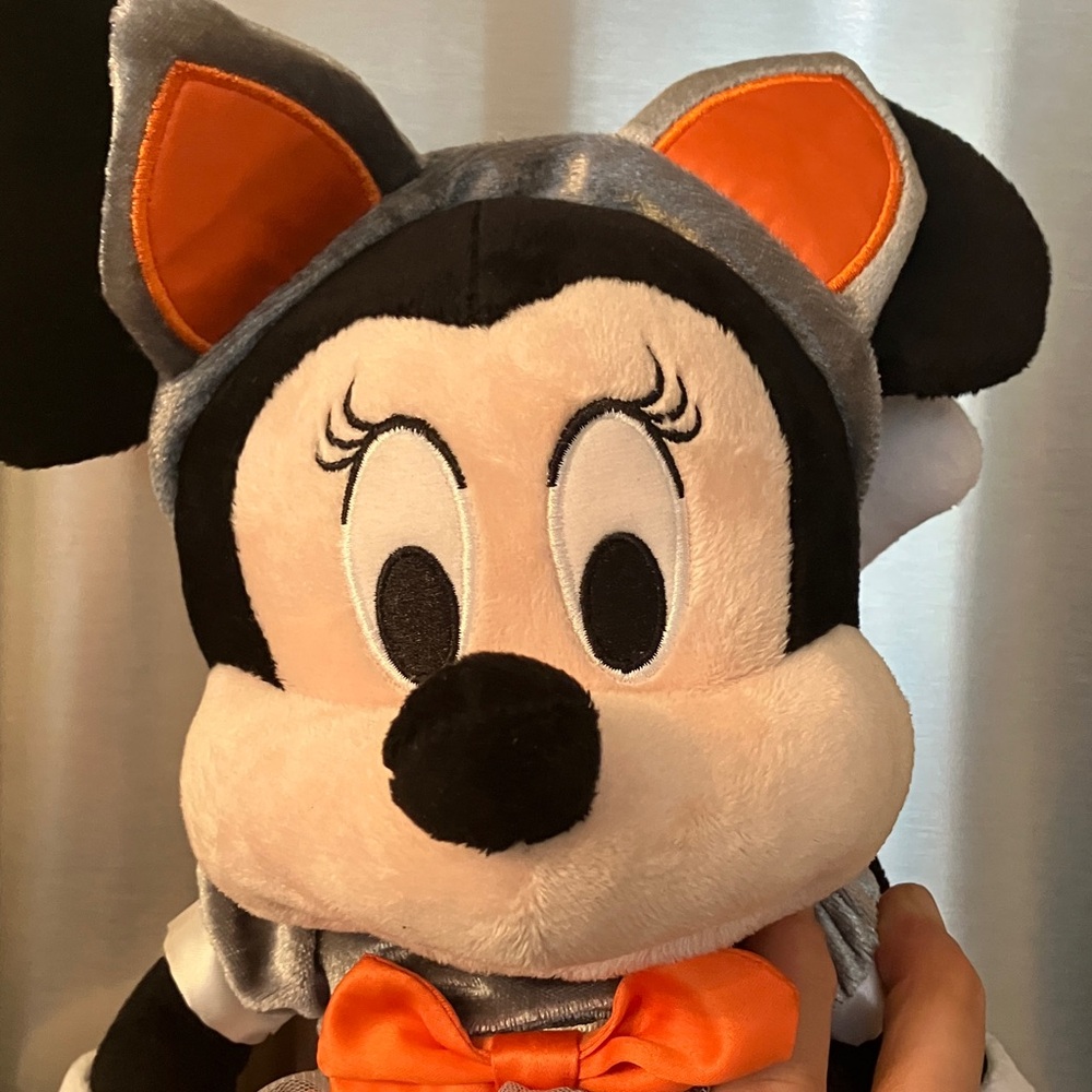 Disney Minnie Mouse Halloween Plush with Orange and Silver Accents - Picture 8 of 8